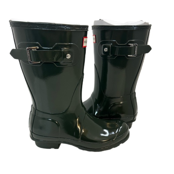 NEW HUNTER Short Rain Boot/GLOSS GREEN/SIZE 6 - Picture 5 of 11